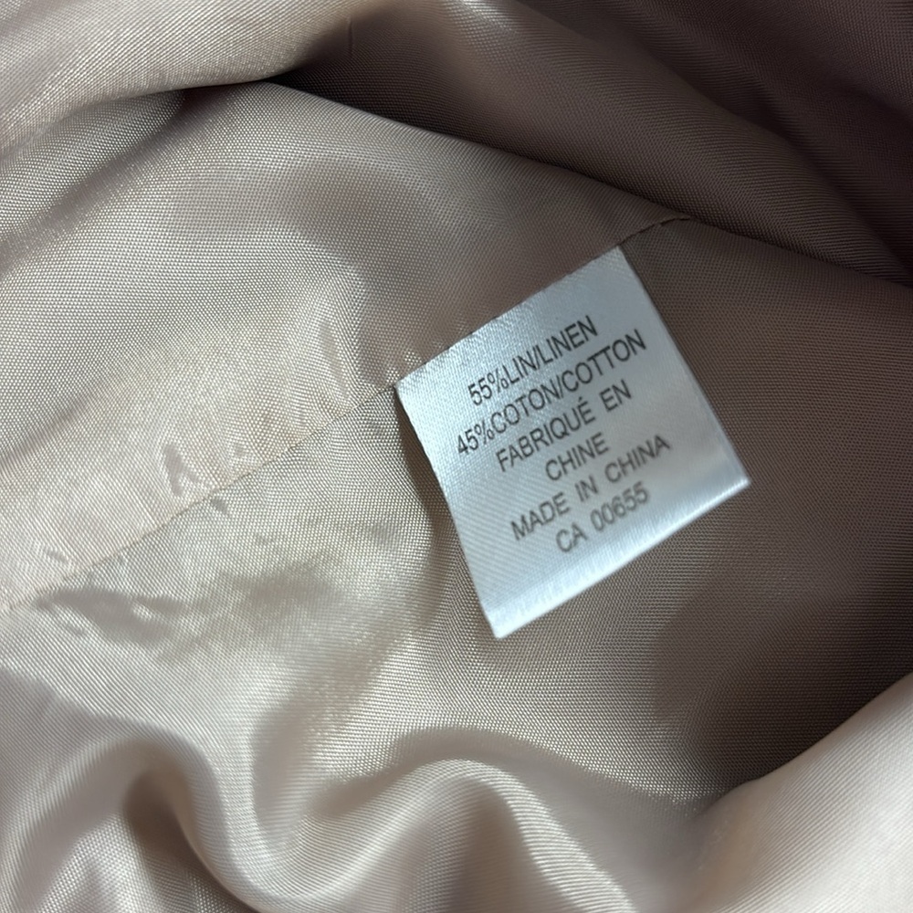 Reitmans Linen Blend Blazer Size 9 Colour Tan - Picture 8 of 13